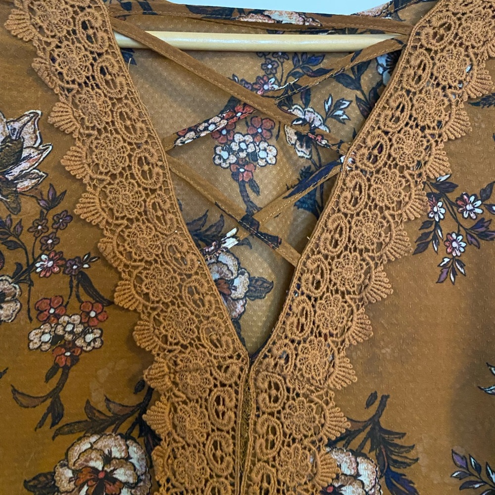 Bell sleeve hippie chic-boho blouse